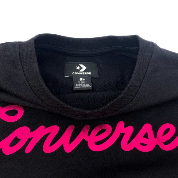 CONVERSE Pink Metallic Logo Crewneck Sweatshirt - Picture 15 of 16